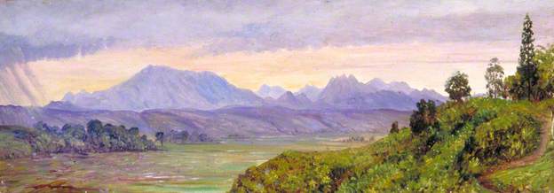 Marianne North: 'The Preanger Mountains', Painting 803, oil on canvas, ca 1876, adopted by DrÂ & Mrs F Ames-Lewis (Marianne North Gallery http://www.kew.org/mng/gallery/803.html )