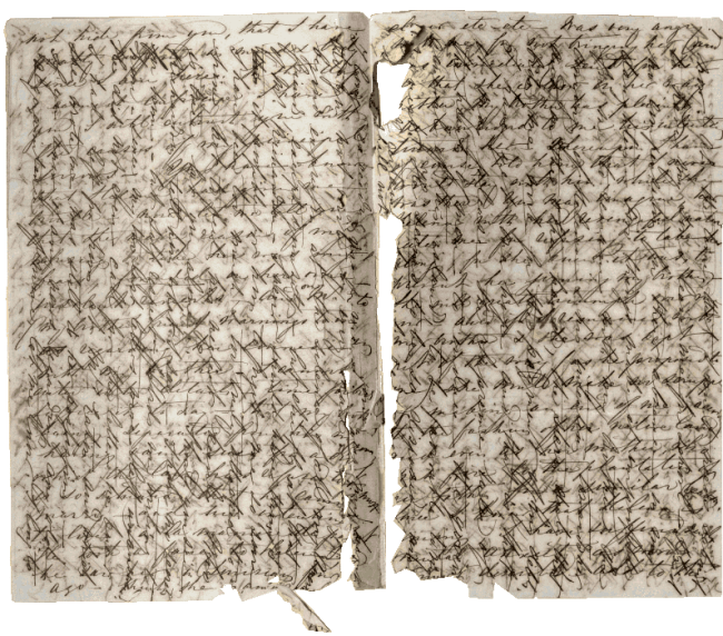 2de en2de en 3de bladzijde brief 9 december 1856 (LaRC, Tulane University)